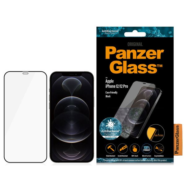 PanzerGlass Case Friendly Screenprotector Apple iPhone 12 (Pro) - Zwart