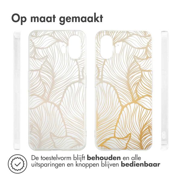 imoshion Design hoesje Nothing Phone (2) - Golden Leaves Transparant