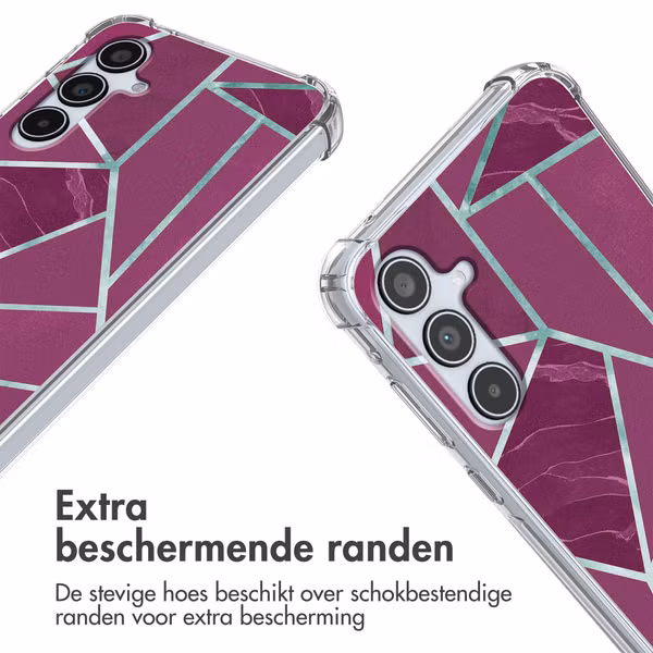 imoshion Design hoesje met koord Samsung Galaxy A35 - Bordeaux Graphic