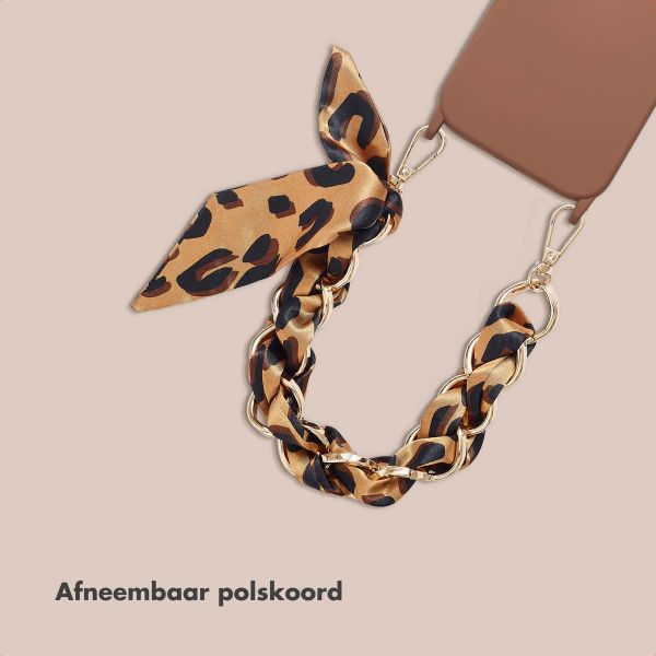 Selencia Luxe Polskoord met Sjaal - Bruin