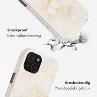 Selencia Vivid Backcover met MagSafe Apple iPhone 15 - Golden Beige Marble