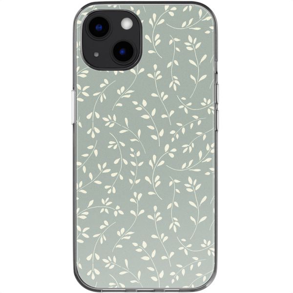 imoshion  Design hoesje iPhone 13 - Smoke Green Flowers