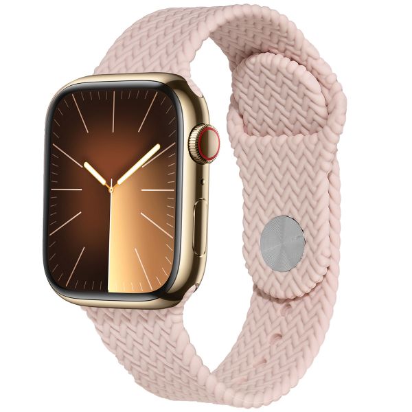 imoshion Siliconen geweven bandje Apple Watch Series 1 t/m 9 / SE (38/40/41 mm) | Series 10 (42 mm) - Roze