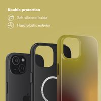 Selencia Vivid Back Cover with MagSafe Apple iPhone 15 - Gradient Olive Dust