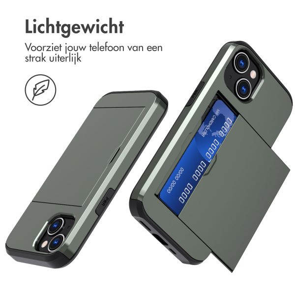 imoshion Backcover met pasjeshouder Apple iPhone 15 - Donkergroen