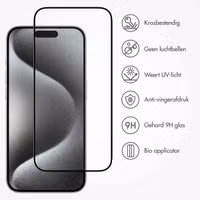 Accezz Gehard Glas Full Cover Screenprotector met applicator Apple iPhone 15 - Transparant