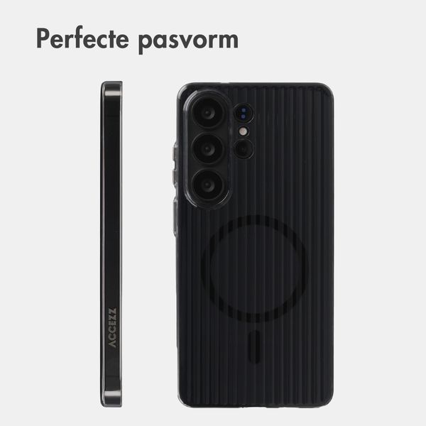 Accezz Lite Backcover met MagSafe | Fluted | Samsung Galaxy S26 Ultra - Zwart