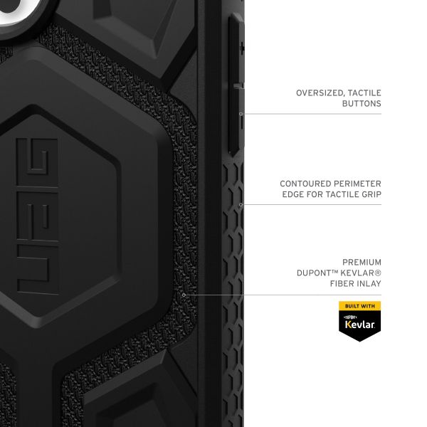 UAG Monarch Backcover iPhone 16 Pro Max - Kevlar Black