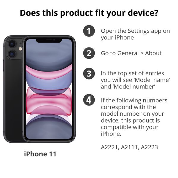 imoshion Backcover met koord Apple iPhone 11 - Zwart