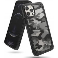 Ringke Fusion X Backcover iPhone 12 (Pro) - Camo Zwart