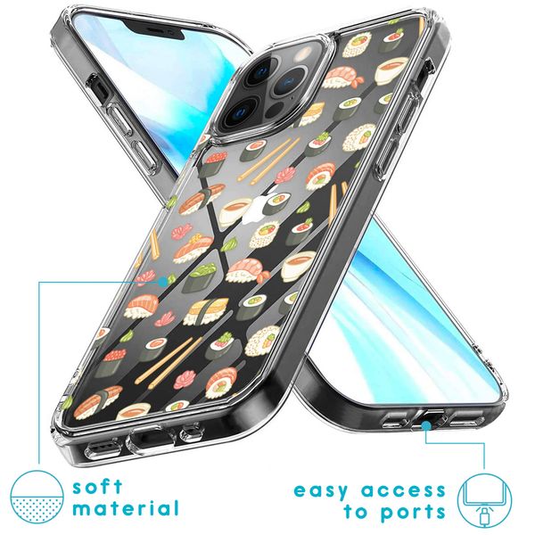 imoshion Design hoesje iPhone 12 (Pro) - Sushi - Multicolor