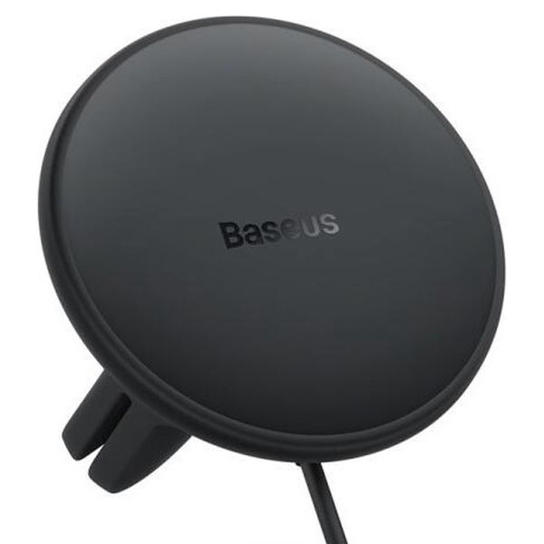 Baseus CW01 Magnetic Car mount - telefoonhouder auto - Ventilatierooster - Magnetisch en MagSafe - Draadloos opladen - Zwart 