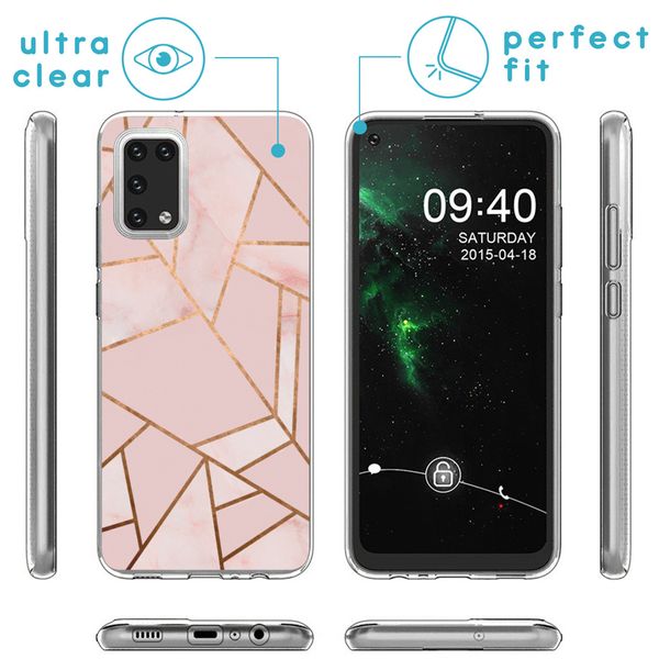 imoshion Design hoesje Samsung Galaxy A02s - Grafisch Koper / Roze