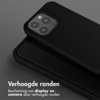 Selencia Siliconen hoesje met afneembaar koord Apple iPhone 15 Pro - Zwart