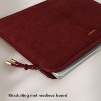 Selencia Corduroy Laptophoes 13-14 inch - Laptopsleeve - Deep Burgundy