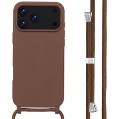 imoshion Siliconen hoesje met koord Apple iPhone 18 Pro / 17 Pro - Bruin
