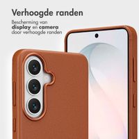 Accezz Leather Bookcase 2-in-1 met MagSafe Samsung Galaxy S26 - Sienna Brown