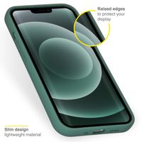 Accezz Liquid Silicone Backcover Apple iPhone 13 Mini - Donkergroen