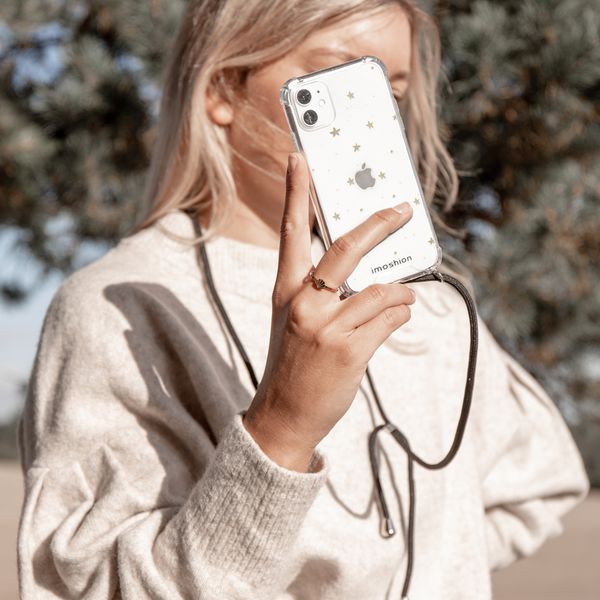 imoshion Design hoesje met koord Huawei P30 Lite - Sterren - Goud