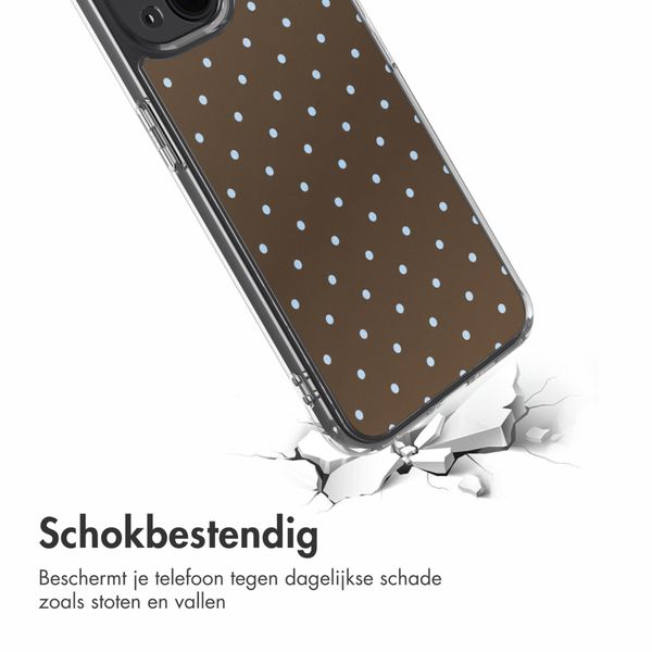 imoshion Design hoesje Apple iPhone 14 - Polka Dot Bruin