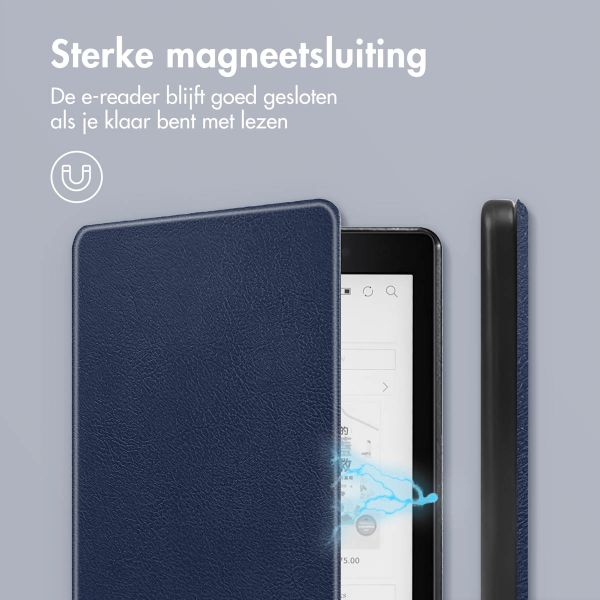 imoshion Slim Hard Case Bookcase Kobo Aura One - Donkerblauw