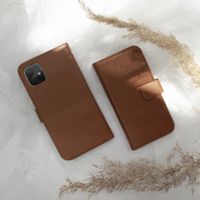 Selencia Echt Leren Bookcase Samsung Galaxy S21 Plus - Lichtbruin