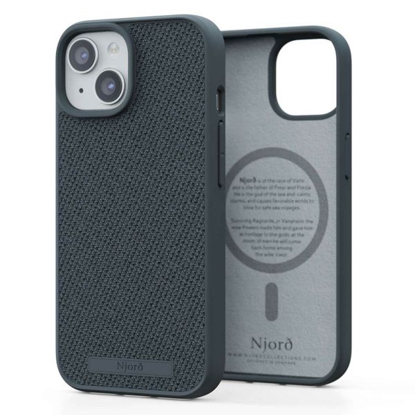 Njorð Collections Fabric MagSafe Case iPhone 15 - Dark Grey