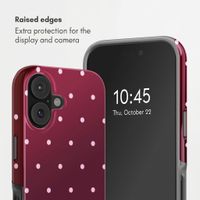 Selencia Vivid Back Cover with MagSafe Apple iPhone 16 - Happy Dots Burgundy