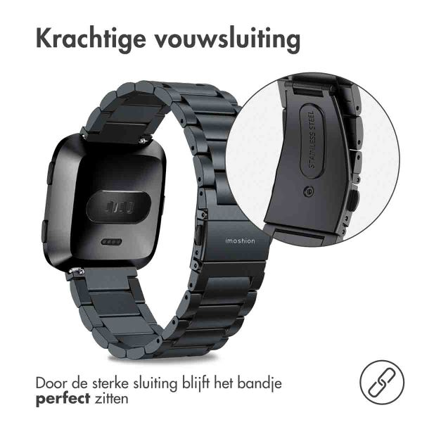 imoshion Stalen bandje Fitbit Versa / Versa 2 / Versa Lite - Zwart