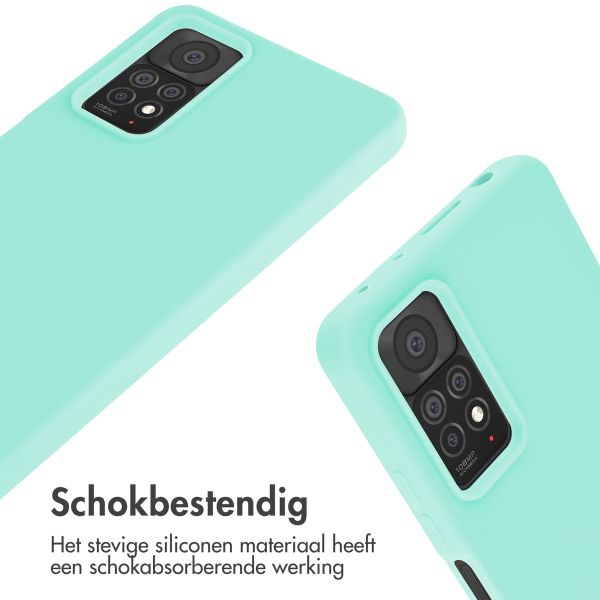 imoshion Siliconen hoesje met koord Xiaomi Redmi Note 11 Pro - Mintgroen