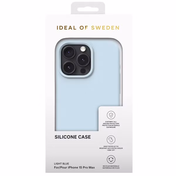 iDeal of Sweden Silicone Case Apple iPhone 15 Pro Max - Light Blue