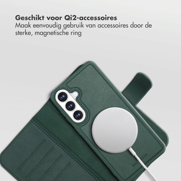 Selencia Olyn Uitneembare Bookcase met MagSafe Samsung Galaxy S26 Plus - Groen