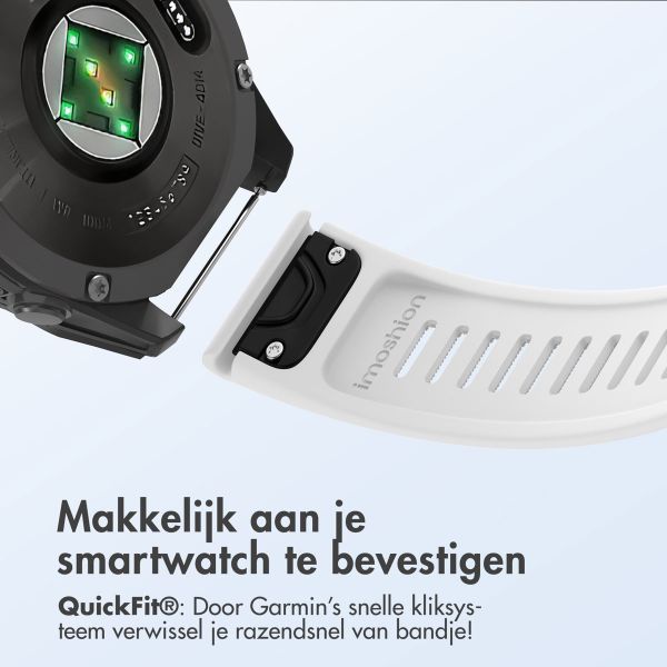 imoshion QuickFit® Stripe Siliconenbandje Garmin Watch | 22 mm aansluiting - Wit