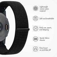imoshion QuickFit® Nylon Band - Garmin 20 mm Connector - Size L/XL - Black