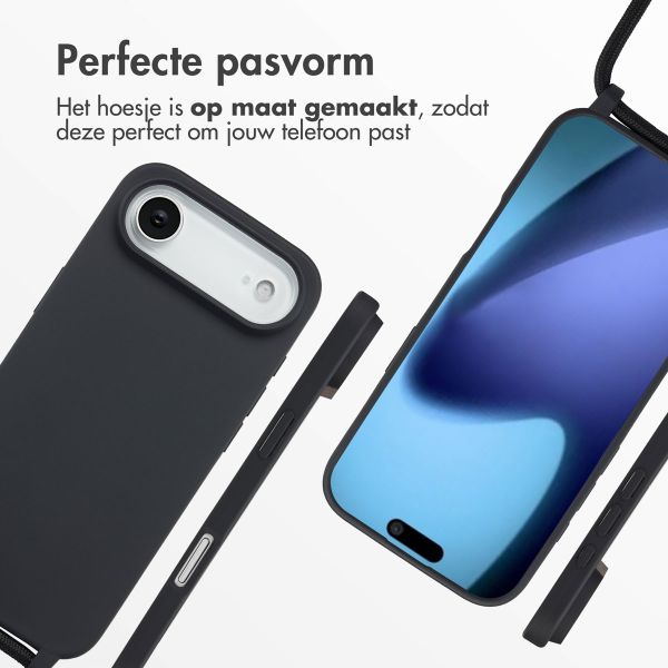 imoshion Siliconen hoesje met koord Apple iPhone Air - Zwart