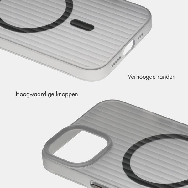 Accezz Lite Backcover met MagSafe | Fluted | Apple iPhone 13 - Grijs