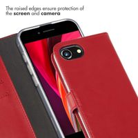Selencia Genuine Leather Book Case Apple iPhone 17e / 16e - Red