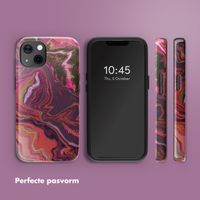 Selencia Vivid Backcover met MagSafe Apple iPhone 13 - Marble Purple