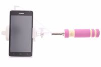 Roze universele mini selfie stick