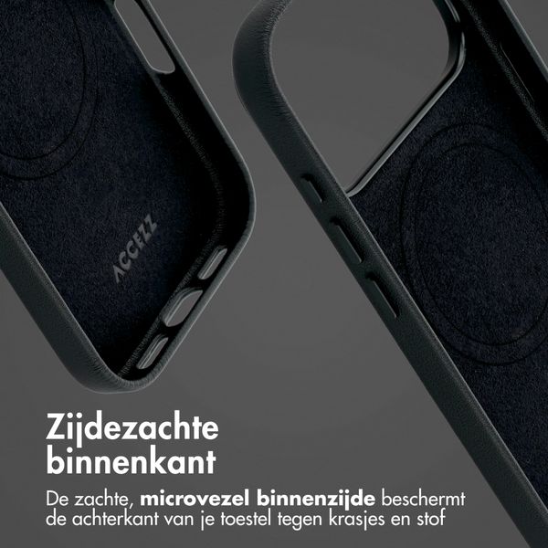 Accezz MagSafe Leather Backcover Apple iPhone 18 Pro Max / 17 Pro Max - Onyx Black
