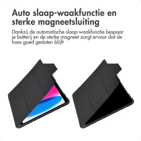 Accezz Rugged Trifold Bookcase Apple iPad 11 (2025) 11 inch A16 / iPad 10 (2022) 10.9 inch - Zwart