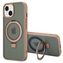 Accezz Ring Stand Backcover met MagSafe iPhone 15 - Brown