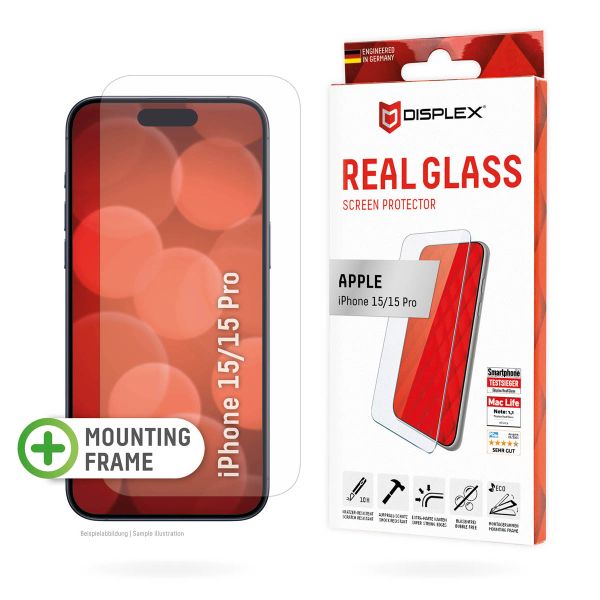 Displex Screenprotector Real Glass iPhone 15 / 15 Pro