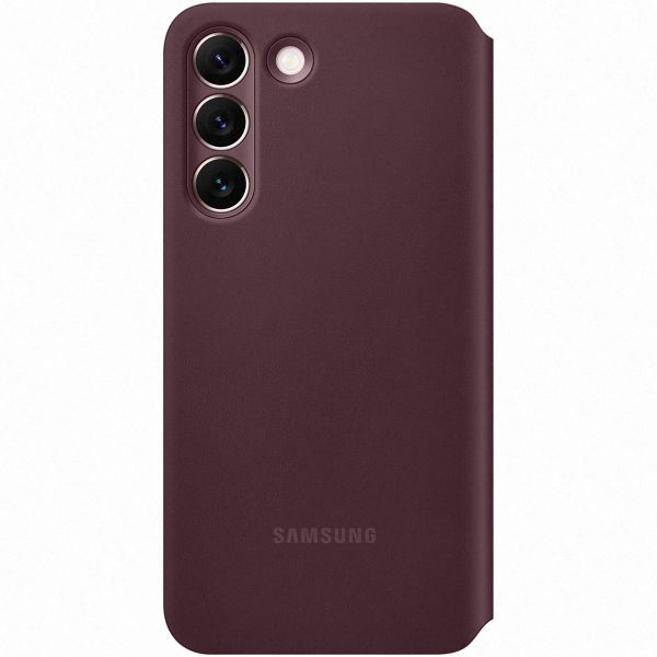 Samsung Originele Clear View Bookcase Galaxy S22 - Burgundy