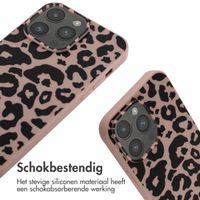 imoshion Siliconen design hoesje met koord iPhone 14 Pro Max - Animal Pink