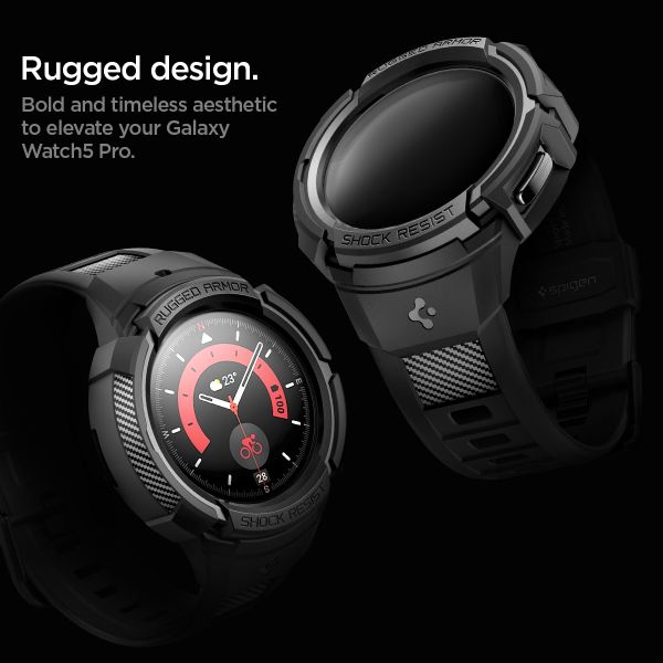 Spigen Rugged Armor™ Pro Case Samsung Galaxy Watch 5 Pro - 45 mm - Black