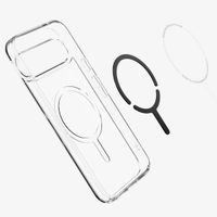 Spigen Ultra Hybrid Backcover Metal Ring MagFit Google Pixel 9 Pro XL - Transparant / Wit