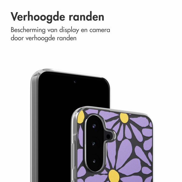 imoshion  Design hoesje Samsung Galaxy A56 - Tropical Violet Flowers Connect