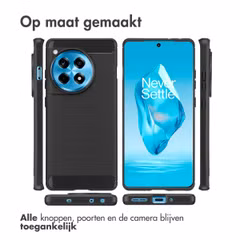 imoshion Brushed Backcover OnePlus 12R - Zwart