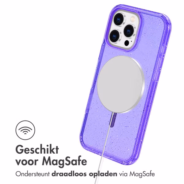 imoshion Sparkle Backcover met MagSafe Apple iPhone 16 Pro - Glitter Paars